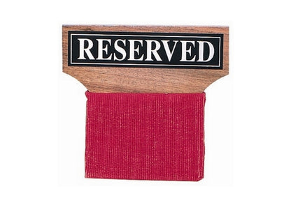 Walnut Reserved Seat Signs - Reserved