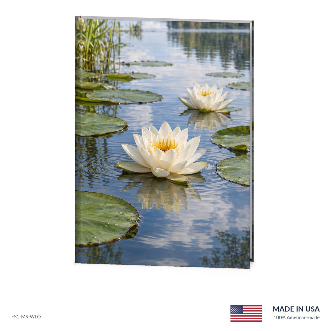 Water Lilies Funeral Register Book