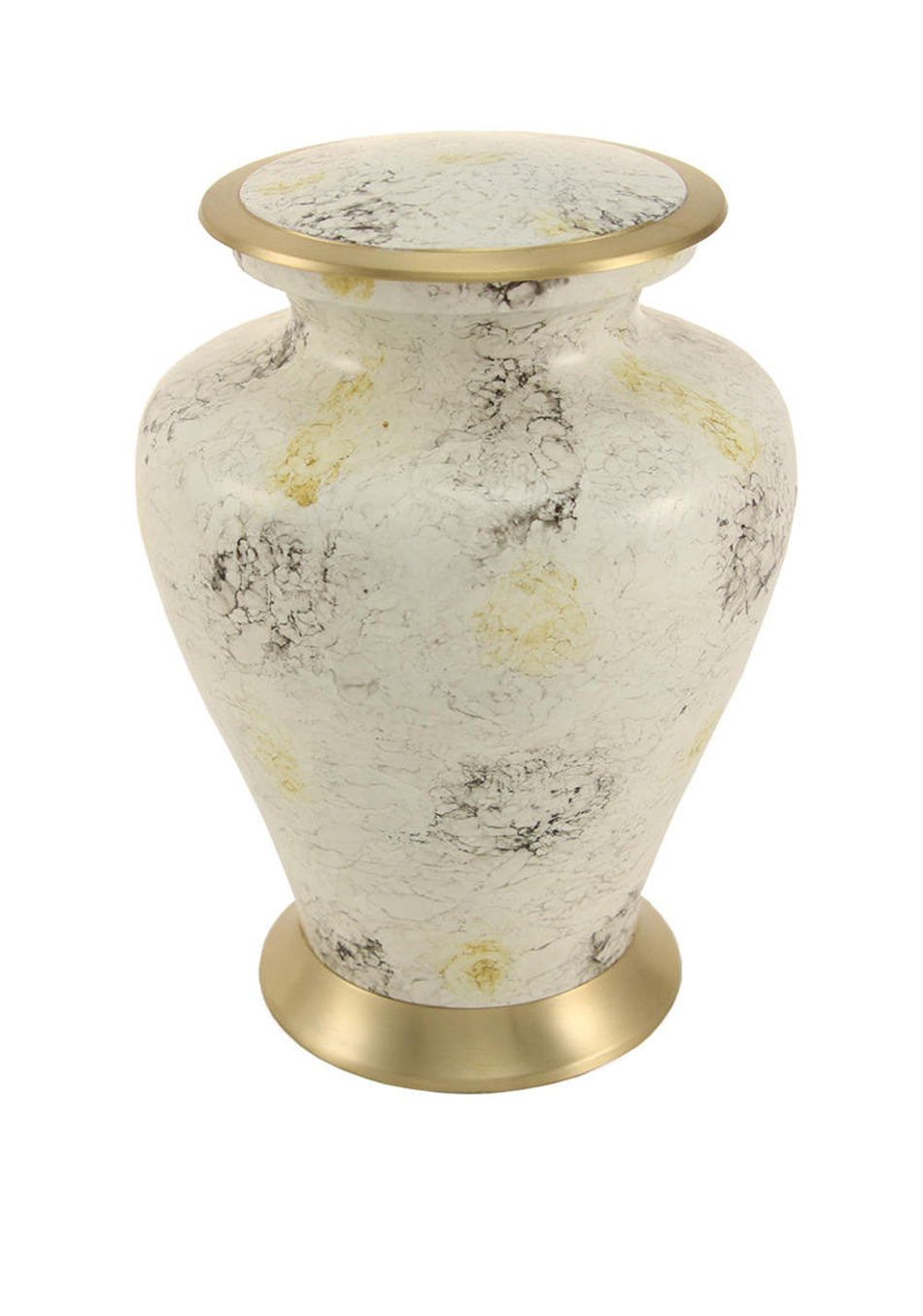 White Marble Look Full Size Cremation Urn, Full Size (Adult), 10.1 x 7.3 x 7.3 in