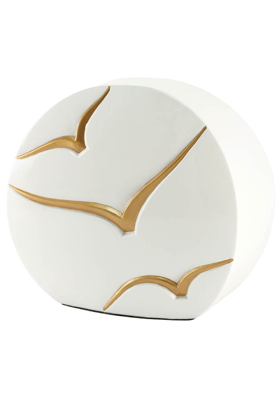 White Textured Ceramic Birds Full Size Cremation Urn, Full Size (Adult), 9.25 x 9.9 x 5.1 in