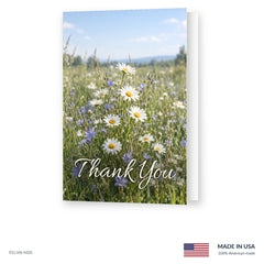 Wildflower Field Funeral Acknowledgment Cards