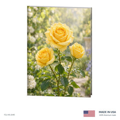 Yellow Roses Funeral Register Book