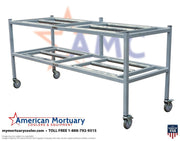 2 - Tier Mortuary Cadaver Rack – Side Loading, Heavy - Duty Frame - American Mortuary Coolers & Equipments