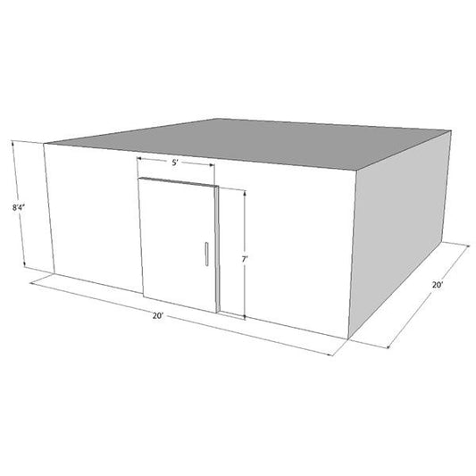 3D Drawing of American Mortuary Cooler 20 x 20 foot - DO NOT COPY