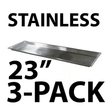 23" Stainless Steel Mortuary Trays (3 - Pack) | American Mortuary - American Mortuary Coolers & Equipments