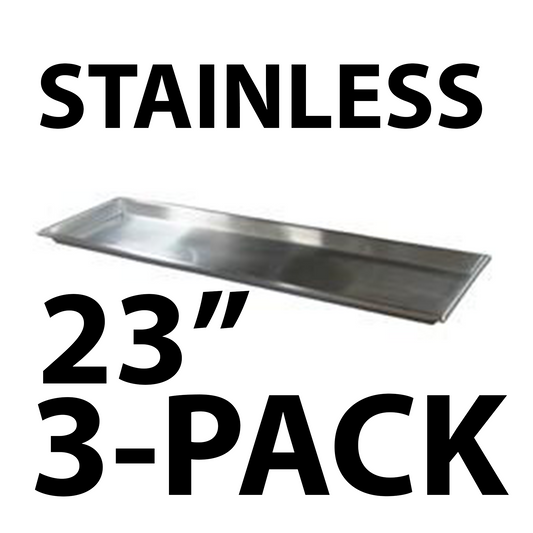 Mortuary Stainless Storage Tray (23" Width, Set of 3)