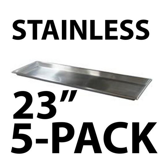 Mortuary Stainless Storage Tray (23" Width, Set of 5)