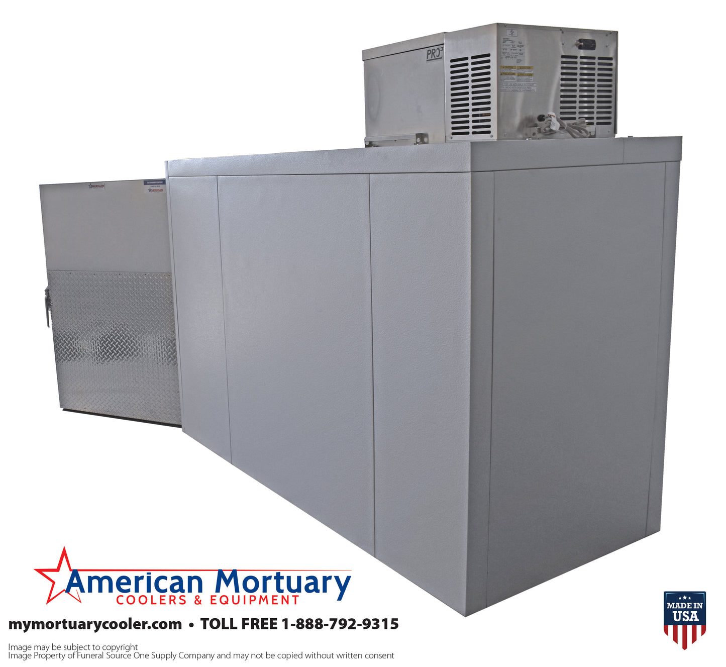 Oversized 2 Body Cot Roll-In Mortuary Cooler AMC Model #2BRX