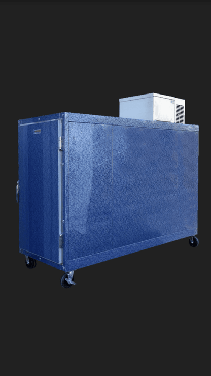 3 body oversized mortuary freezer Model 3BX-F full exterior, sub-zero bariatric cadaver storage