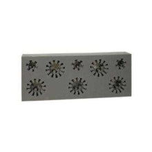Eight hole floral vase block for transporting funeral flower arrangements, non-skid base