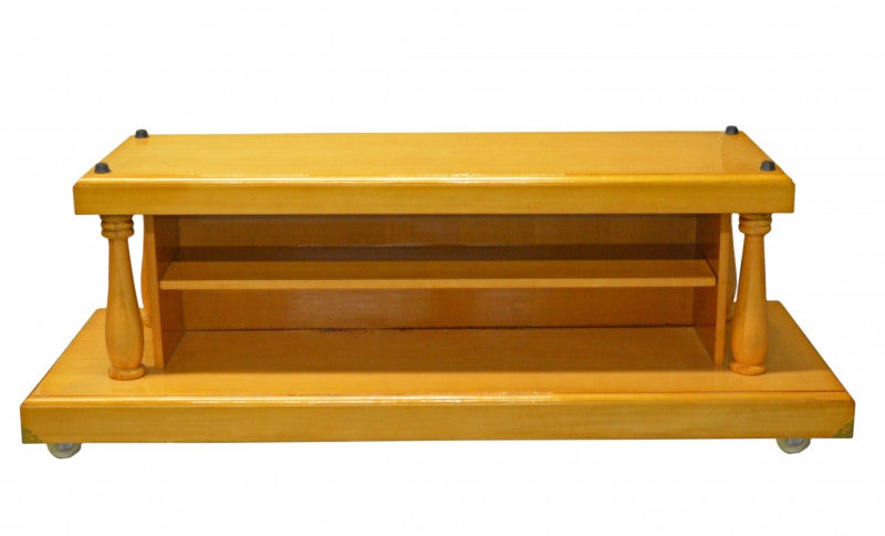 Ultra heavy-duty casket bier — side view showing caster detail | Funeral Source One