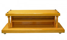 Ultra heavy-duty casket bier — side view showing caster detail | Funeral Source One