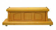 Ultra heavy-duty double-sided casket bier with swivel casters, 1000 lb capacity