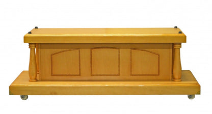 Ultra heavy-duty double-sided casket bier with swivel casters, 1000 lb capacity