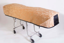 Premium quilted mortuary cot cover and pillowcase in Bristol Gold pattern
