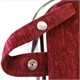 Premium plush mortuary cot pouch in burgundy — fabric color swatch view | Funeral Source One