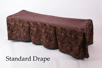 Premium cocoa patterned church truck drape