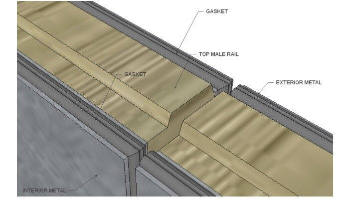 6-body dual-door walk-in cooler interior racking, 3-body capacity per compartment