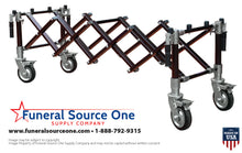 Heavy-Duty Church Truck Bronze | Funeral Casket Truck | Folding Steel Frame Bier | Smooth-Roll Casters | American Mortuary Equipment