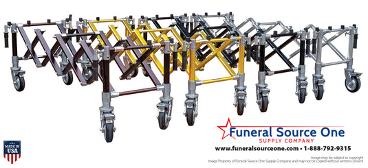 Heavy-Duty Casket Church Truck | 5 Finish Options Silver Black Gold Bronze Rose Gold | Funeral Service Casket Truck Group | American Mortuary Equipment
