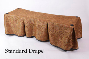 Premium copper patterned church truck drape