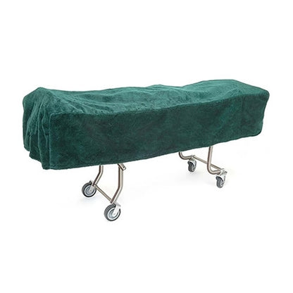 Standard mortuary cot cover with embroidery, fits cots up to 22 inches wide