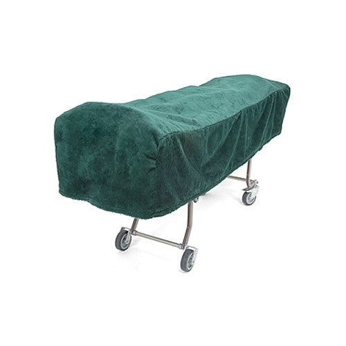 Standard mortuary cot cover with embroidery — side panel view, fits cots up to 22 inches wide | Funeral Source One