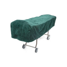 Standard mortuary cot cover with embroidery — side panel view, fits cots up to 22 inches wide | Funeral Source One