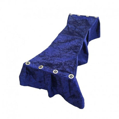 Church truck drape navy blue velvet front panel view | Funeral Source One