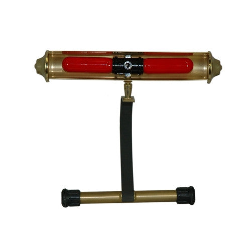 Set of two polished brass casket facial lamps — alternate view showing both units | Funeral Source One