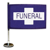 Procession Flags Purple with White Cross 1 Dozen