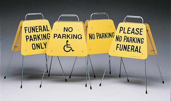Folding Funeral Traffic Signs set of 5 sign