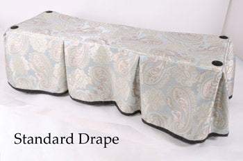 Premium green and gold mist patterned church truck drape