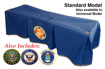 Premium military service navy blue church truck drape