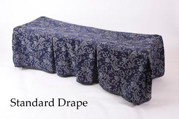 Premium navy blue patterned church truck drape