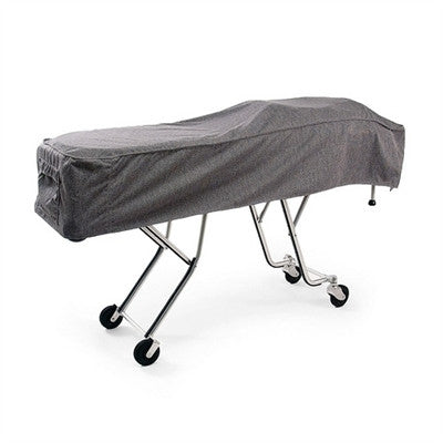 Ultra premium fully lined mortuary cot cover in Crypton suede with embroidery