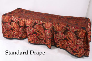 Premium red and black patterned church truck drape