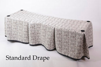 Premium silver patterned church truck drape