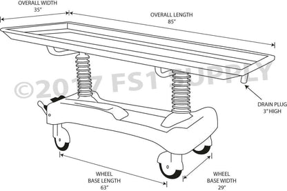 Affordable 2 - Pack Hydraulic Embalming Tables | Package Price Savings - American Mortuary Coolers & Equipments