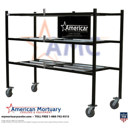 AMC 3TSL – 3-Tier Side Loading Mortuary Rack | Mobile & Affordable - American Mortuary Coolers & Equipments