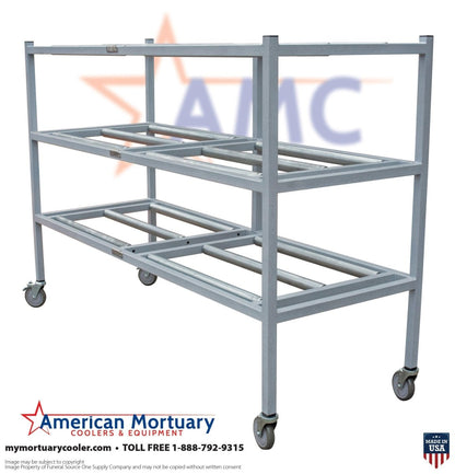 AMC 3TSL – 3-Tier Side Loading Mortuary Rack | Mobile & Affordable - American Mortuary Coolers & Equipments