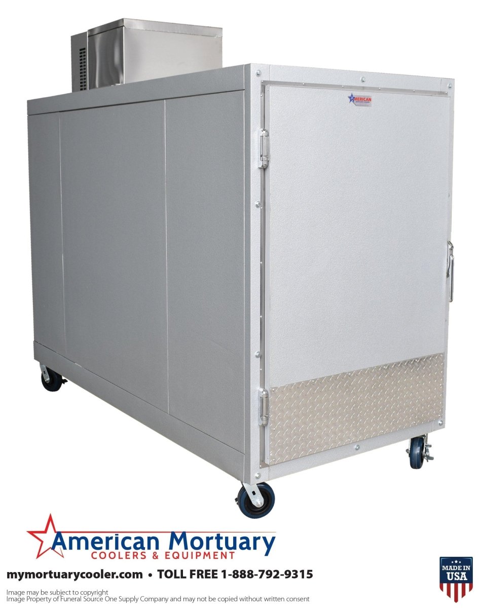 MortuaryCooler.ai 3BX compact upright cadaver cooler