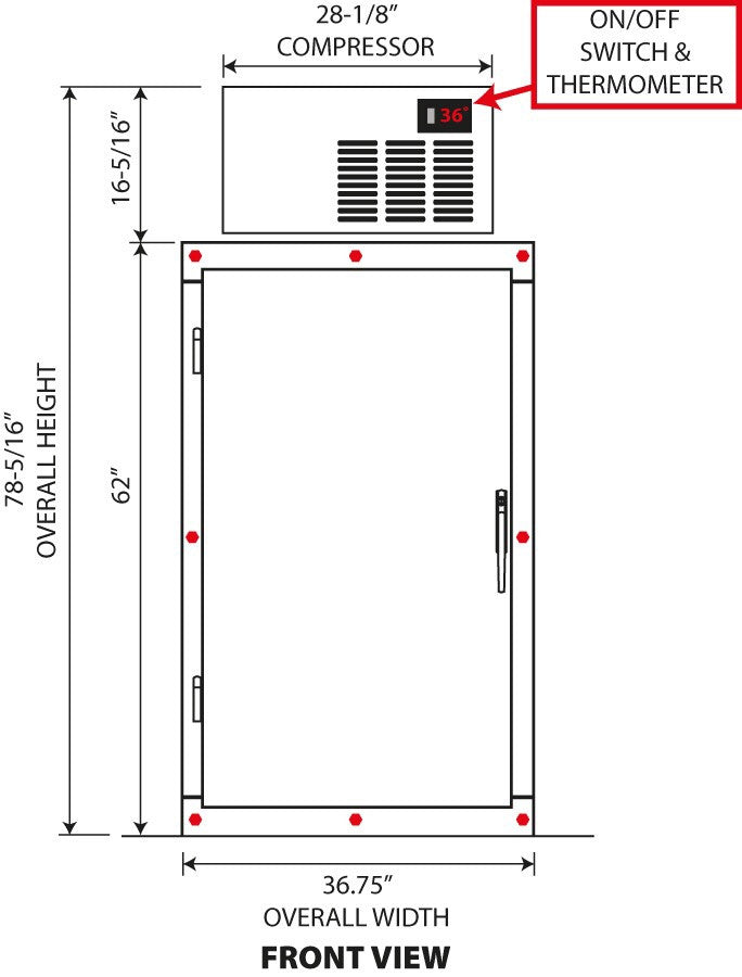 Drawing of Aerial View Of 3 Body Premium Cooler