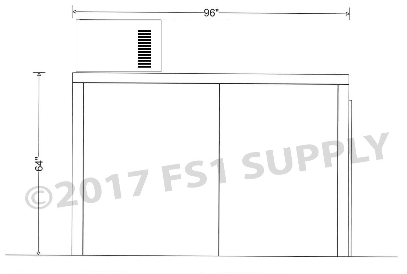 6-body dual-door walk-in mortuary cooler panel construction detail, NSF-rated insulated panels