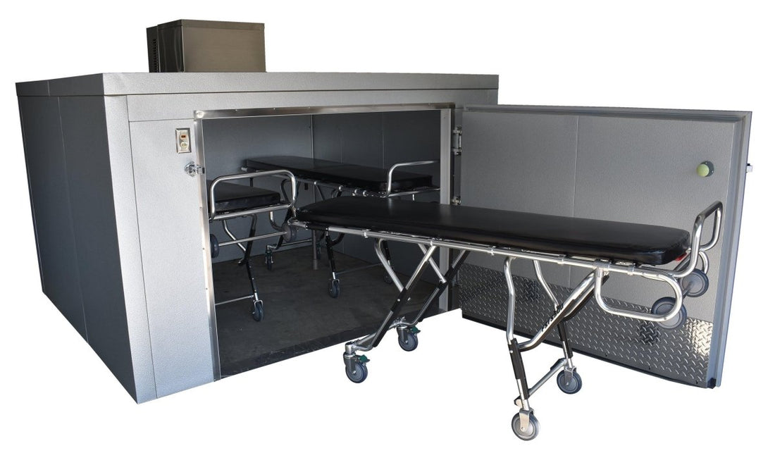 3 Body Triple-Wide Roll-In Mortuary Cooler