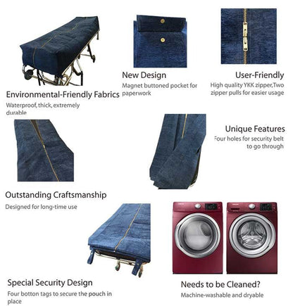 Model 335 Premium Plush Mortuary Cot Pouch – Available in Standard & Oversized - American Mortuary Coolers & Equipments