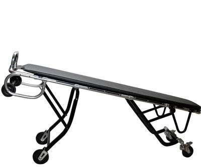TITAN 1200XL bariatric mortuary cot side profile, 1,000 lb oversized first call removal stretcher