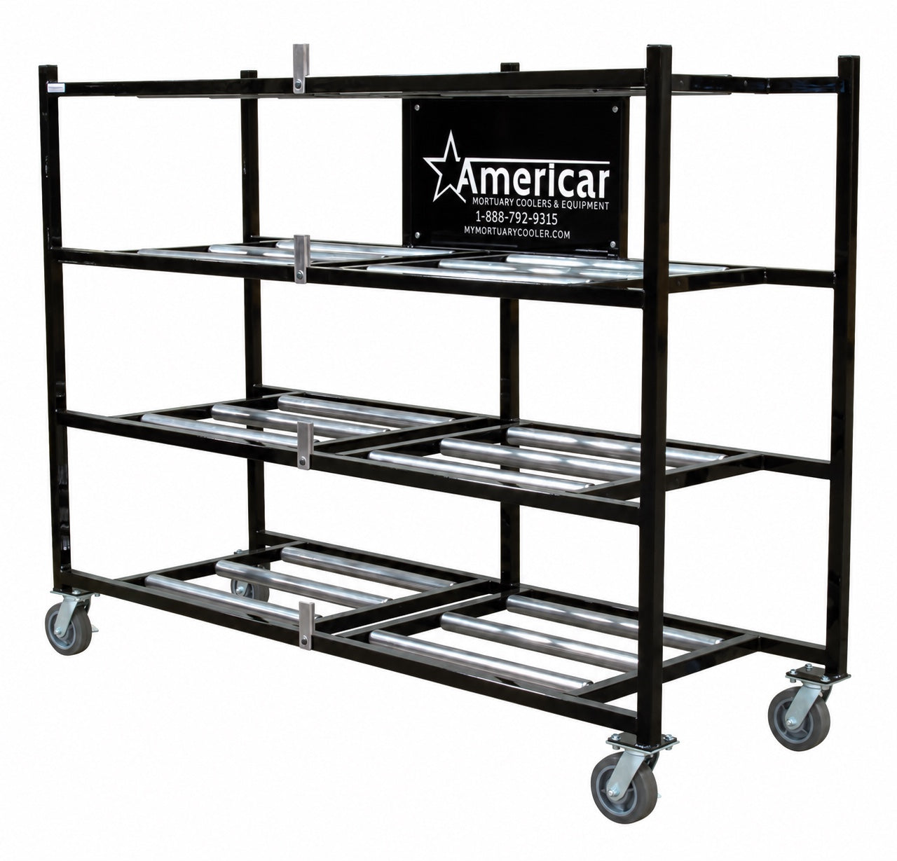 4 Tier Side-Loading Mortuary Rack