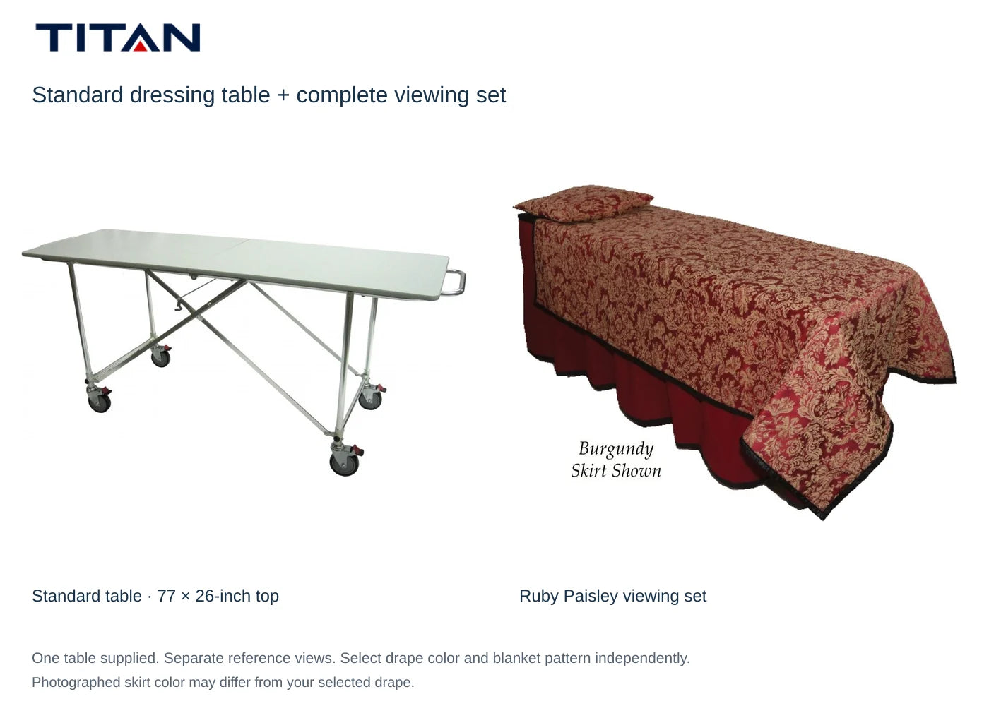 Ruby Paisley viewing-set reference with standard dressing table