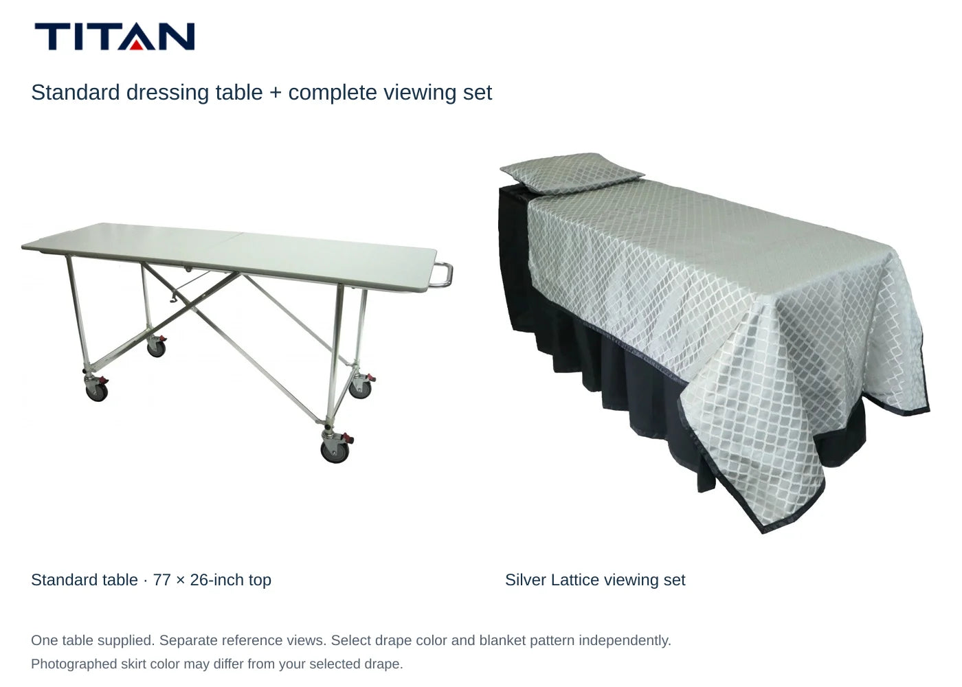 Silver Lattice viewing-set reference with standard dressing table